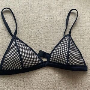 Black and white triangl swimsuit top!